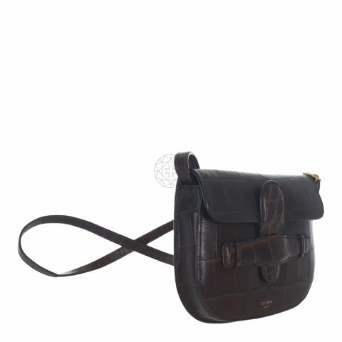 Sell C line Embossed Mini Symmetrical Bag Brown HuntStreet